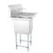 Koolmore 1 Compartment Stainless Steel NSF Commercial Kitchen Prep & Utility Sink with 1 Right Drainboard SA151512-15R3FA - alternate 4